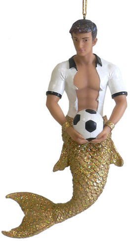 December Diamonds Soccer Goalie Merman Ornament