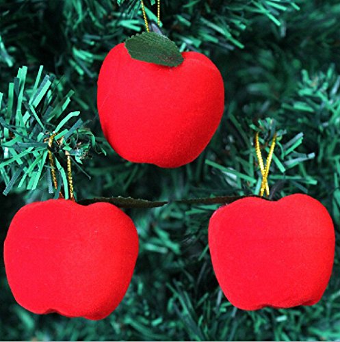 PETMALL Set of 12pcs NEW Christmas Baubles Red Foam Apple XMAS Tree Hanging Ornament Christmas Decor JR-027