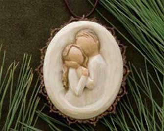 Willow Tree Embrace Metal Edged Ornament by Susan Lordi