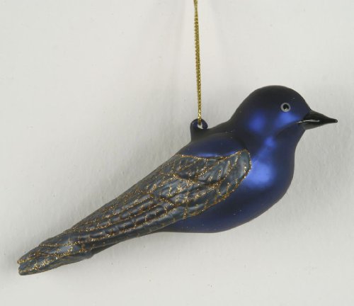 Margaret Cobane Glass Ornament – Purple Martin