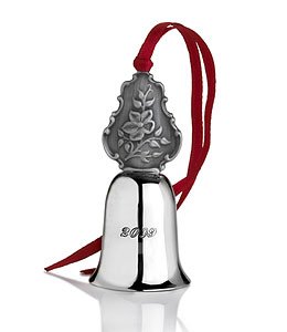 Wallace Silver-Plated 2009 Christmas Rose Mini-Bell Ornament – 1st Edition