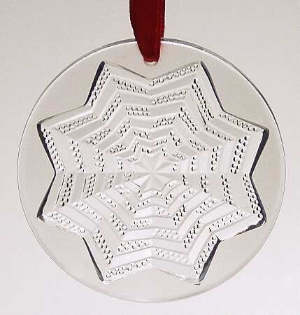 Lalique Crystal 2003 Noel Clear Star Ornament