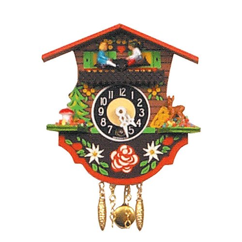 Alexander Taron Home Seasonal Décorative Accessories 110K-Engstler Key Wound Clock – Mini Size – 4″H x 4.25″W x 2.5″D