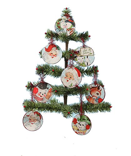 Bethany Lowe Retro Images Circular Disc Ornaments – Set of 8