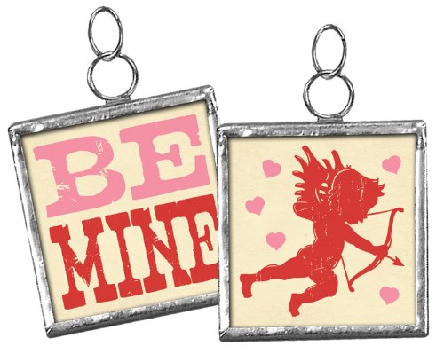 Primitives By Kathy Miniature Charm Ornament Cupid Valentine Be Mine 15725