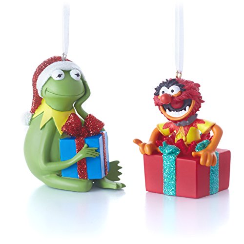 Hallmark Disney Muppets Kermit and Animal Christmas Ornaments, Set of 2