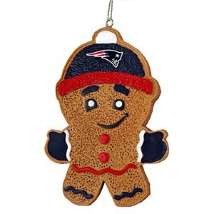 2013 NFL Football Resin Hanging Gingerbread Man Ornament (New England Patriots)