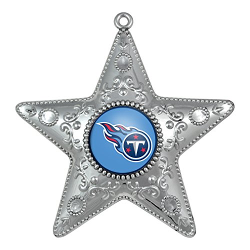 Tennessee Titans – NFL Official 4.5″ Silver Star Ornament