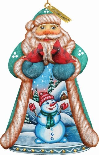 G. Debrekht 661312 General Holiday Santa Frosty Friends Ornament 5 inch