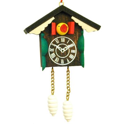 10-0311 – Christian Ulbricht Ornament – Cuckoo Clock – 3.5″”H x 2.25″”W x 1″”D