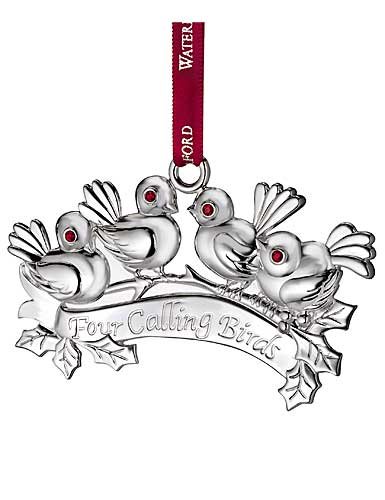 Waterford Silver 2014 Four Calling Birds Ornament