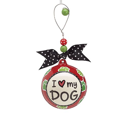 Large “I Love My Dog” Christmas Tree Ornament Great Holiday Ornament for Our Favorite Dog