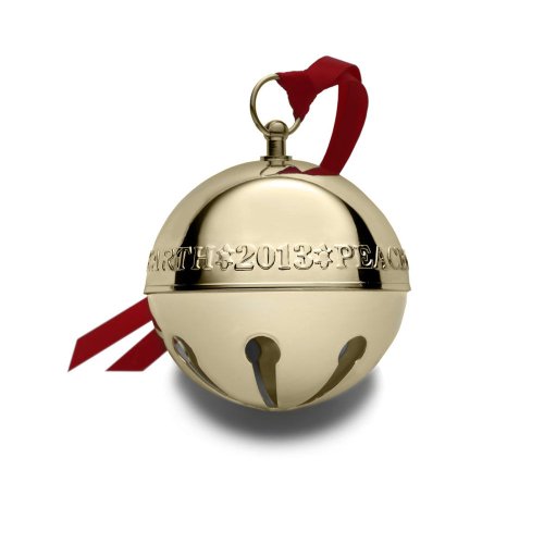 Wallace 2013 24th Edition Gold-Plated Sleigh Bell Ornament