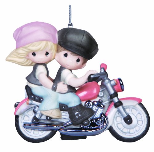 Precious Moments Company Couple on Motorcycle Ornament