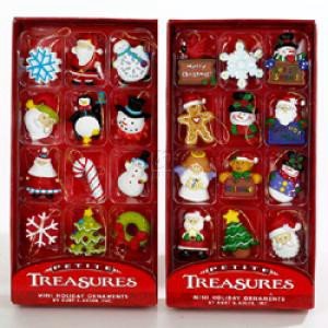 PETITE TREASURES MINIATURE ORNAMENTS 24 PC