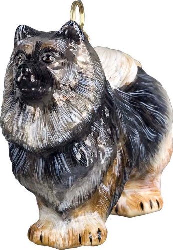 The Pet Set Blown Glass European Dog Ornament by Joy to the World Collectibles – Keeshond dog