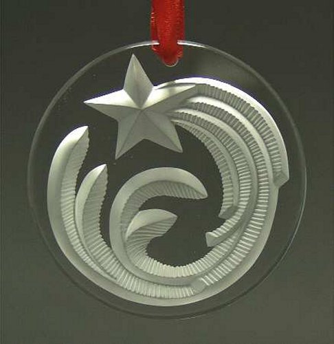 Lalique Crystal Noel Comet Ornament Clear