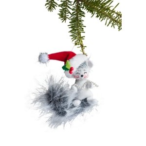 Annalee 3″ Silver Sparkle Squirrel Ornament