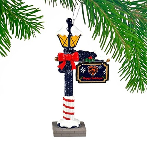 Chicago Bears Official NFL 5.7 inch x 3 inch Street Lamp Christmas Ornament