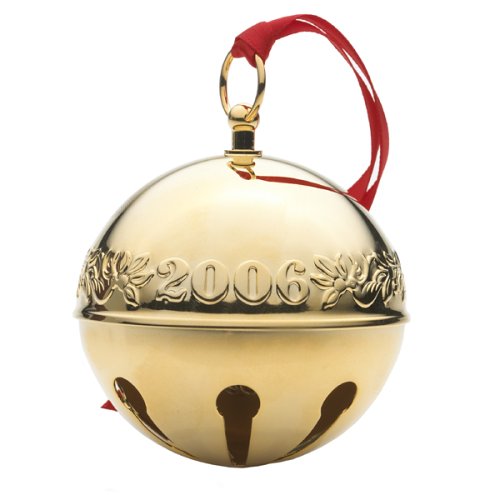 Wallace Goldplated Sleigh Bell, 17th Edition, Christmas Ornament