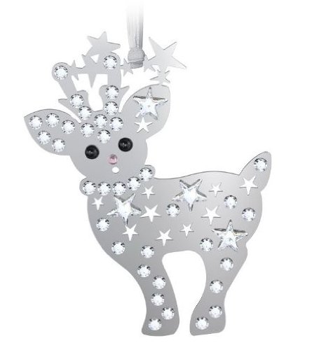 Swarovski Baby Reindeer Figurine, Silver-Toned Metal