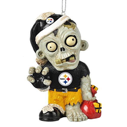 NFL 2014 Zombie Christmas Hanging Ornament 4″ (Pittsburgh Steelers)