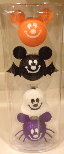 Disney Halloween Mickey Mouse Ornament Set of 4 NEW