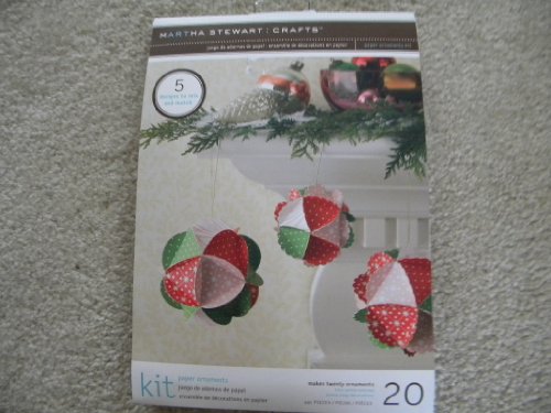 Martha Stewart Paper Ornament Kit Makes 20