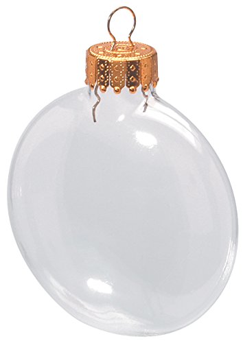 Clear Glass Disc Ornaments: 2.625 inches