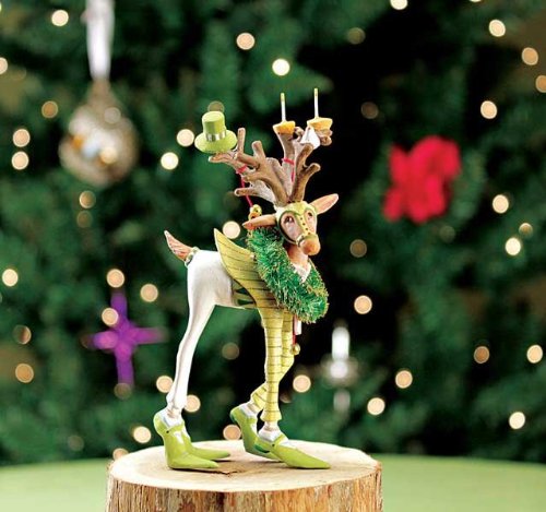 Patience Brewster Mini Dashaway Prancer Reindeer Ornament Christmas Holiday Tree Decoration