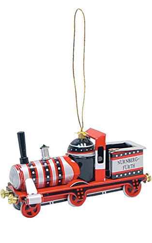 AT12 – Collectible Tin Ornament – Red Train – 1″”H x 2″”W x 3.75″”D