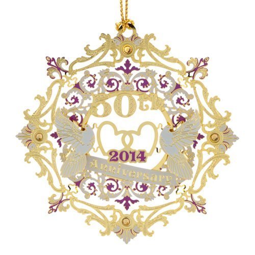 ChemArt 2.5″ Collectible Keepsakes “2014” 50th Anniversary Christmas Ornament