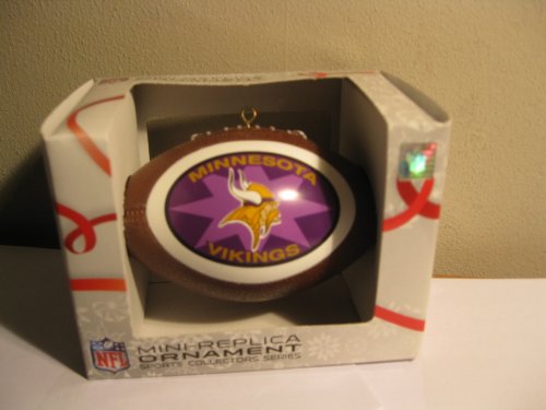 3″ NFL Topperscot Minnesota Vikings Mini Replica Football Ornament