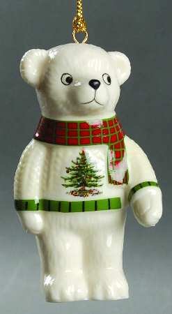 Spode Christmas Tree Teddy Bear Ornament