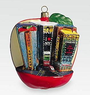Joy To The World Collectibles NYC New York City Apple Christmas Ornament