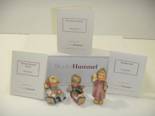 Studio Hummel Set 3 # 96033 Christmas Ornament Collection … Stocking For Dolly , The Best Gift , Sharing Christmas Sweets