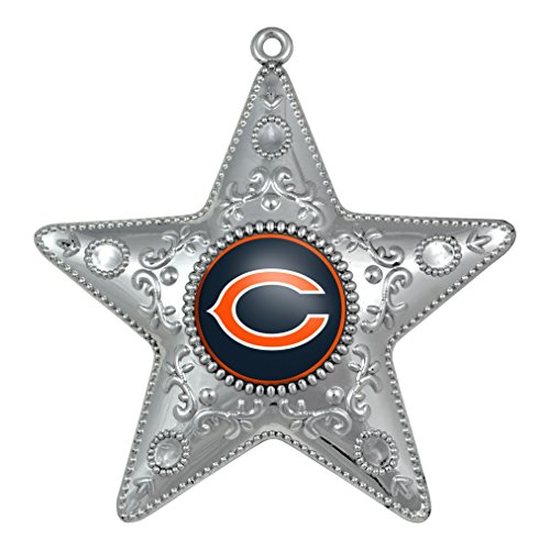 Chicago Bears – NFL Official 4.5″ Silver Star Ornament