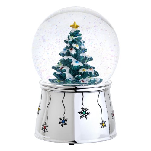 Reed & Barton 2065 Christmas Tree Snow Globe, 6-Inch., Plays Oh Tannenbaum