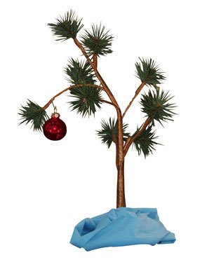 ‘Charlie Brown Christmas Tree with Blanket 24″ Tall (Non-Musical)’