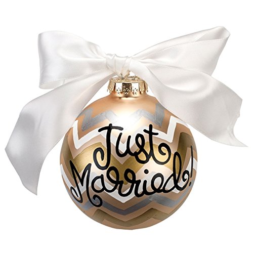 Metallic Bargello Just Married Ornament