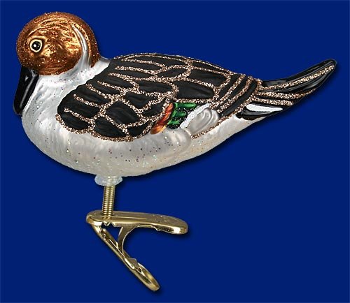 Old World Christmas Pintail Duck Glass Ornament