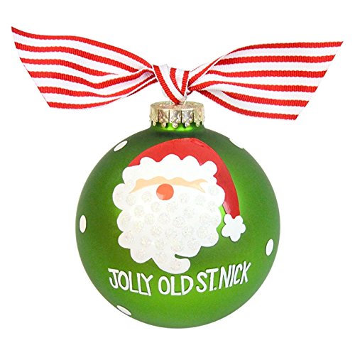 Jolly Old St. Nick Glass Ornament