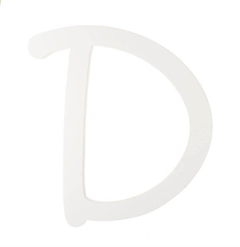 Darice 9188-D White Wood Letters, D, 9-Inch