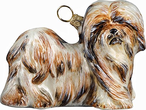 The Pet Set Blown Glass European Dog Ornament by Joy to the World Collectibles – Lhasa Apso Dog