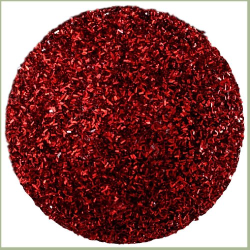 Sage & Co Red Eyelash Glitter Ball Christmas Ornament