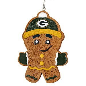 2013 NFL Football Resin Hanging Gingerbread Man Ornament (Green Bay Packers)