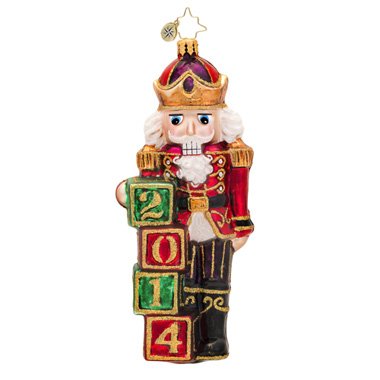 Christopher Radko Guard the Date Glass Christmas Ornament 2014