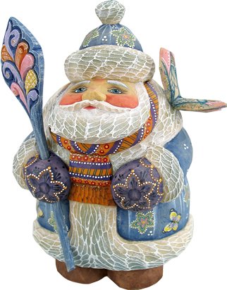 G.DEBREKHT / RUSSIAN GIFT Butterfly Wishes Santa – Russian Hand Crafted Hand Painted Folk Art 518022-GDB