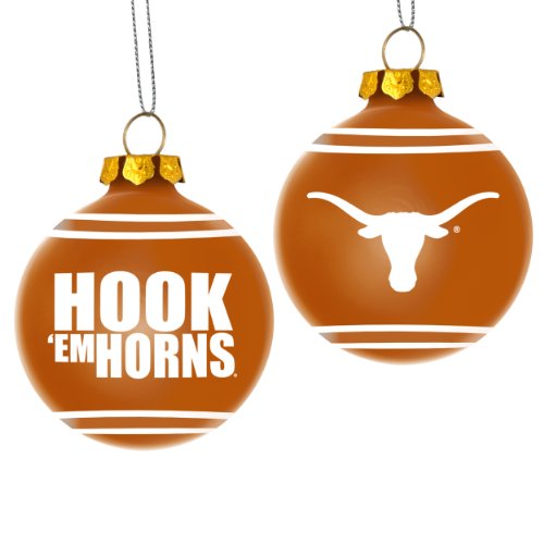 Texas Longhorns Official NCAA 3′ Glass Ball Christmas Ornament by Forever Collectibles