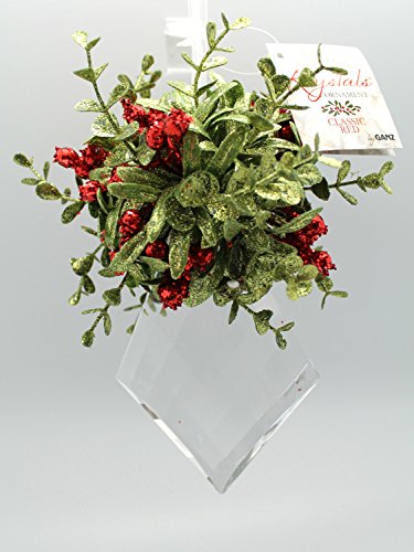 Mini Mistletoe Krystal Triangle Ornament by Ganz